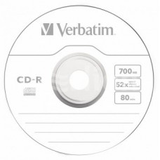 CD-R disk 52x/700Mb Verbatim Extra Protection 50шт CakeBox 43351